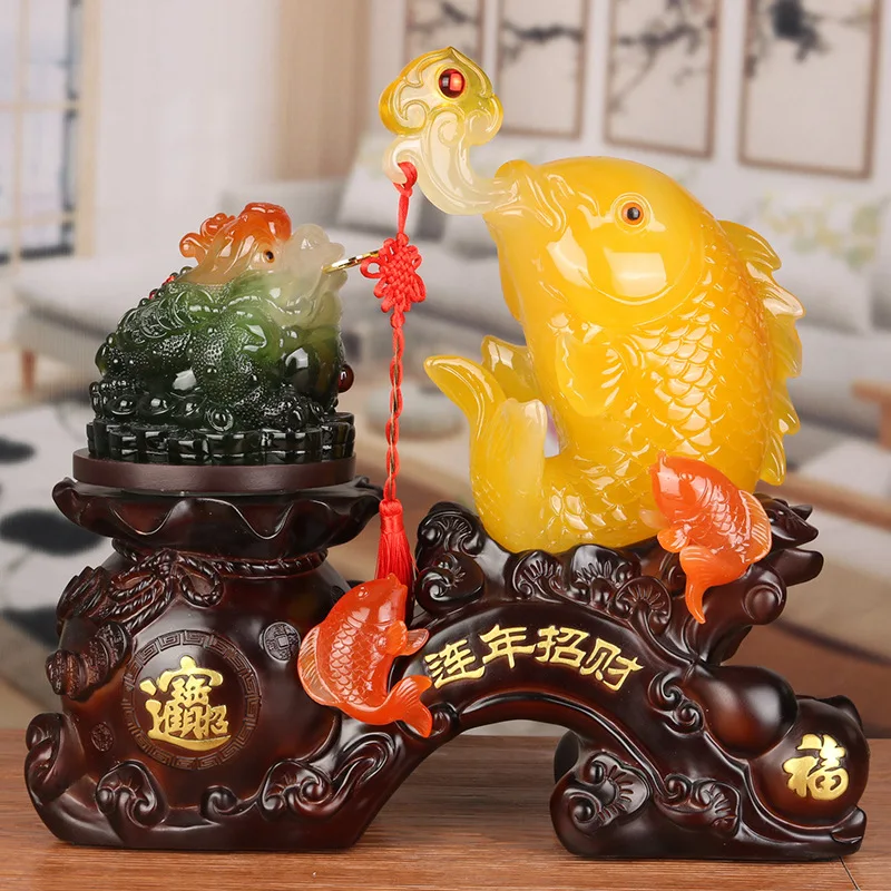 Wealth Golden Toad Decoration Home TV Cabinet Office Decoration Opening Creative Gift Crafts