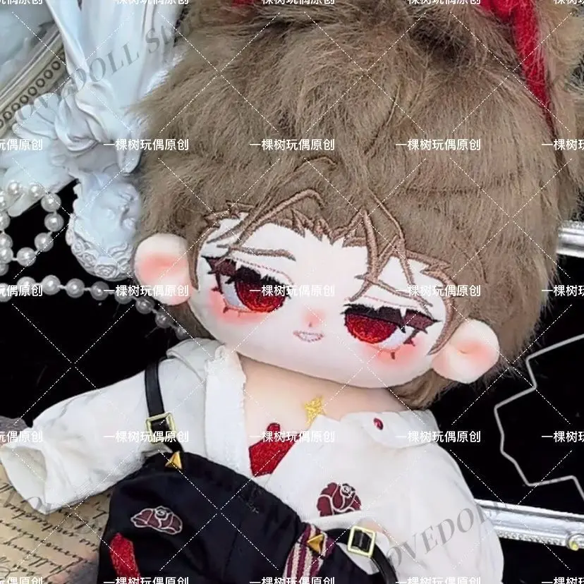 

20cm REIGN OF NIGHTFALL‌ Red Gloves Plush Doll With skeleton Body Game Dress Up Clothes Outfit Stuffed Toys Cute Xmas Gift