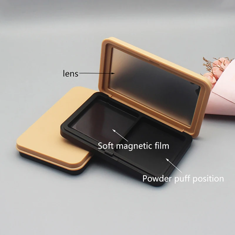 

Empty Magnetic 2-Compartment Eyeshadow Makeup Palette Concealer Makeup Case With Mirror For Lipstick Blush Powder