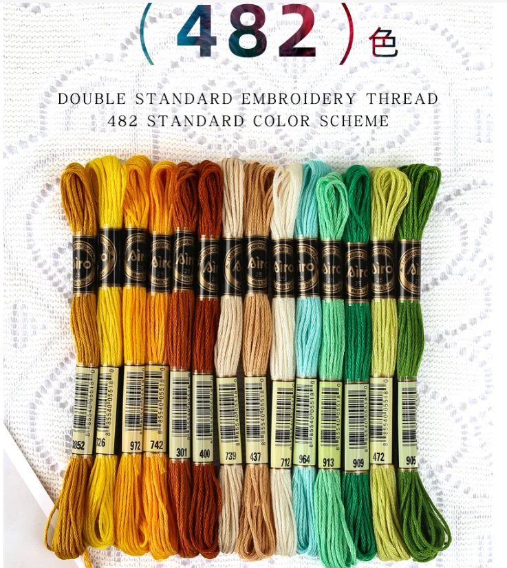 

Polyester embroidery thread for cross stitch DMC color series 8 meters 482 colors available