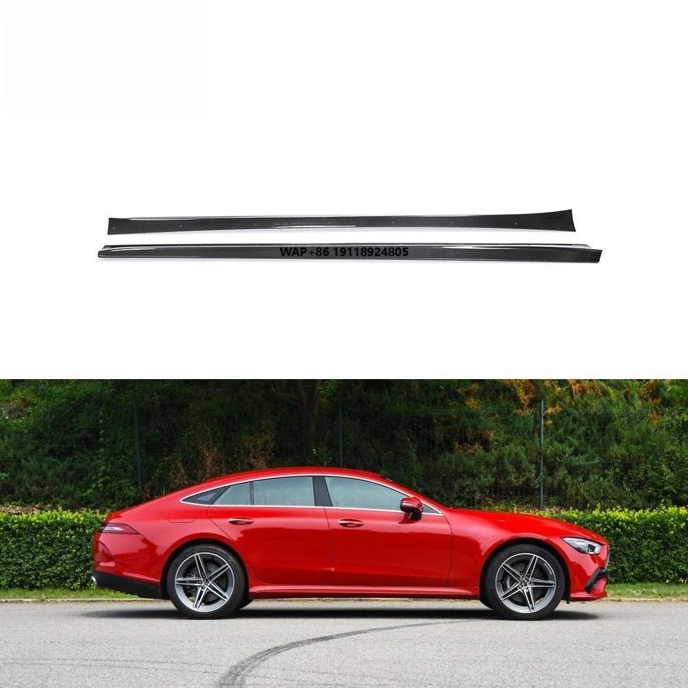 Carbon Fiber X290 Side Skirts Extension for  Benz GT 53 GT 43 4-Door Coupe 2019 2020