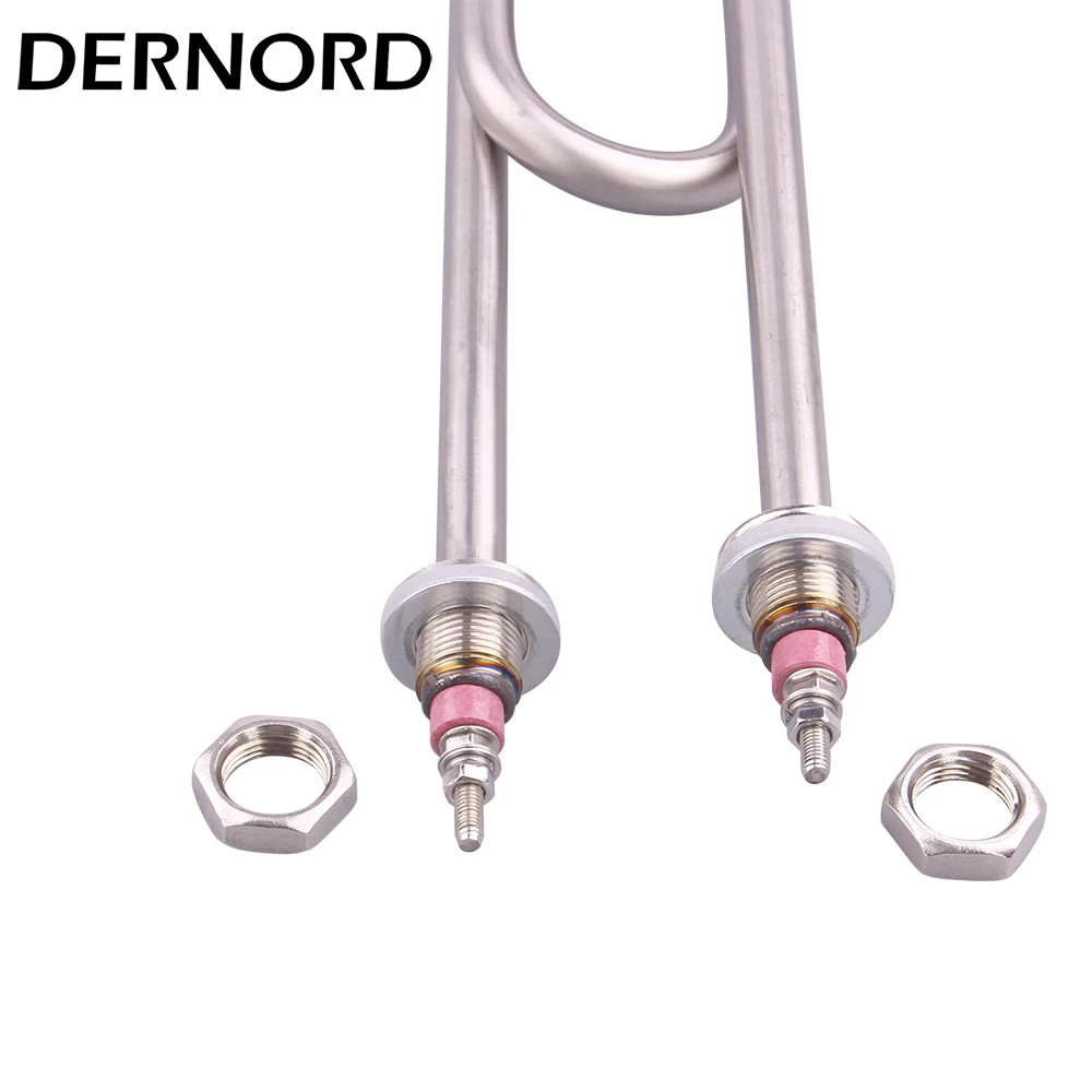 DERNORD Electric Double U Type Steam Heating Element 220V/380V SUS304 2kw/3kw/4kw/5kw/6kw M16/M18 Thread Heater