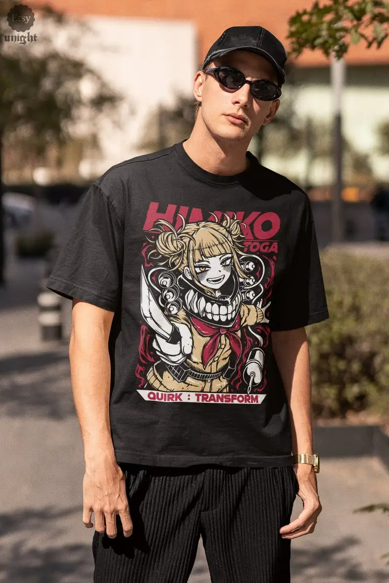 Unisex Himiko Essence Tee - Quirk Transform Spirit, Anime Themed , Manga-Inspired Fashion, Villainous Flair Top, Japanese Origin