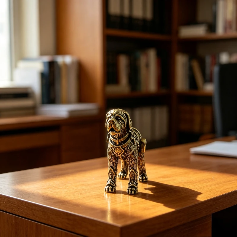 1/2 Piece Set of Brass Dog Figurines, Vintage Cultural and Creative Crafts, Halloween and Christmas Gifts - view 4