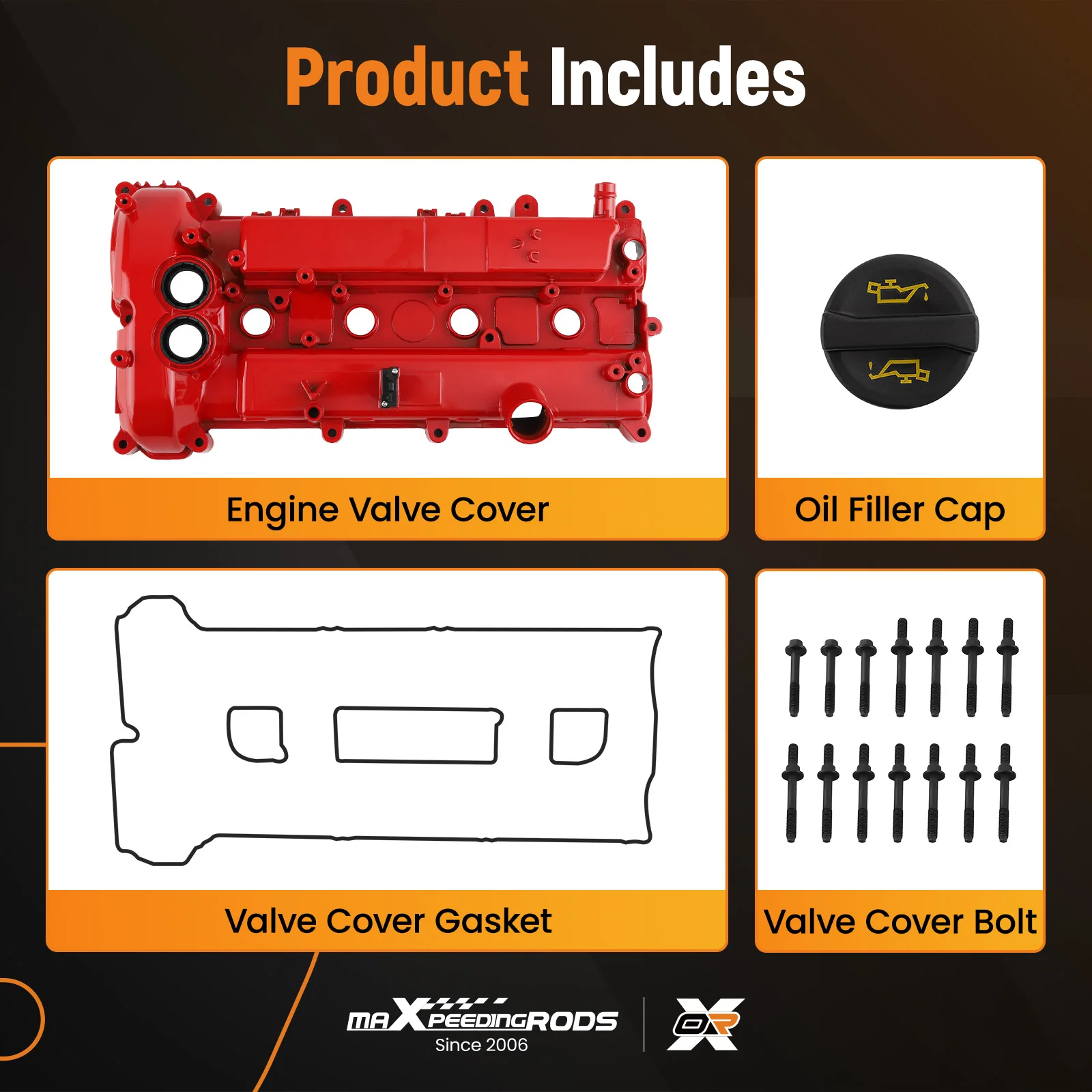 Tapa de válvula de aluminio para Ford Escape Explorer Fusion Taurus MKC MKZ 2.0L 2012-2018