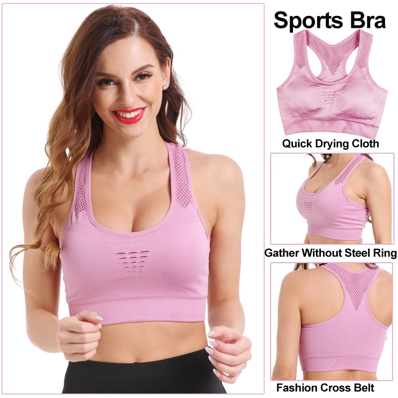 SEXYWG Top reggiseno sportivo da corsa atletico Yoga reggiseno allenamento palestra Fitness donna canottiere intime imbottite senza cuciture ad alto