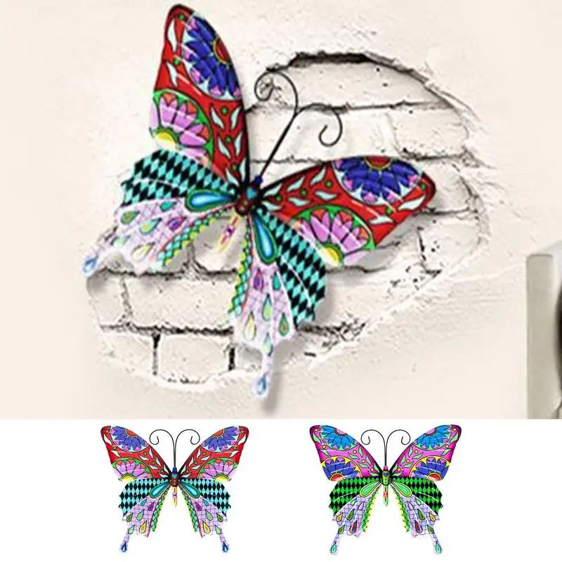 Butterflies Wall Decor Eye-catching Wall Art Sculpture Decor Outdoor Butterflies Ornament Decorative Pendant for Balcony wall