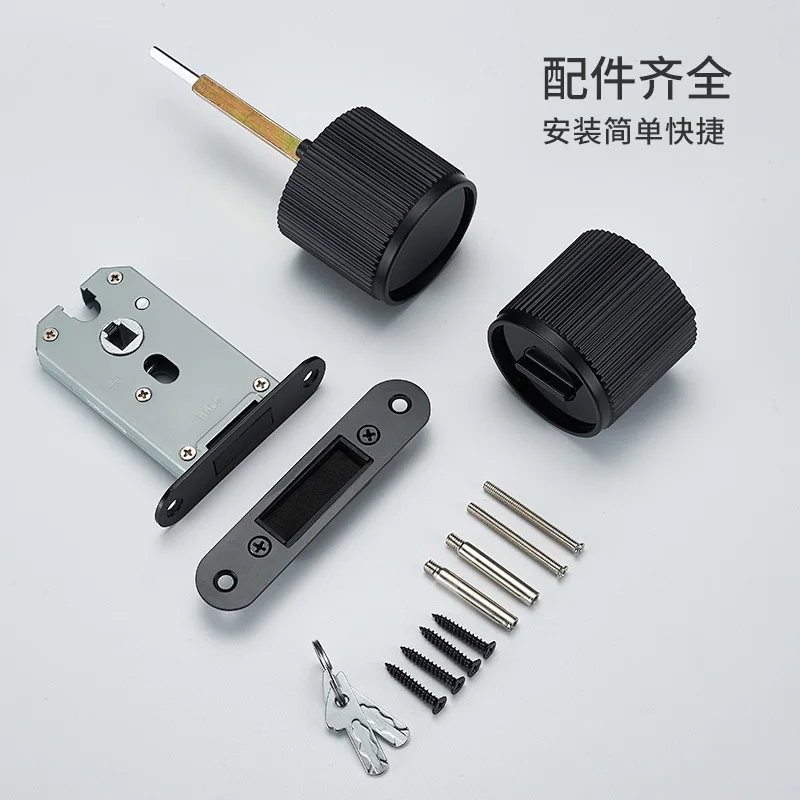Minimal Spherical Bedroom Door Lock Indoor Room Wooden Door Light Luxury Silent Magnetic Door Handle Round Universal Type