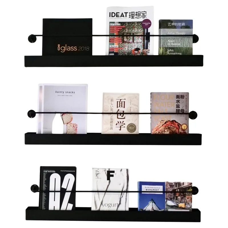 Simple and creative newspaper rack wall hanging wall magazine display shelf