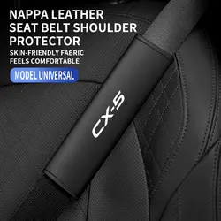 Car Styling Seat Belt Cover Leather Seatbelt Shoulder Strap Protector Pads For Mazda CX-5 CX5 2013-2019 2020 car Accessories