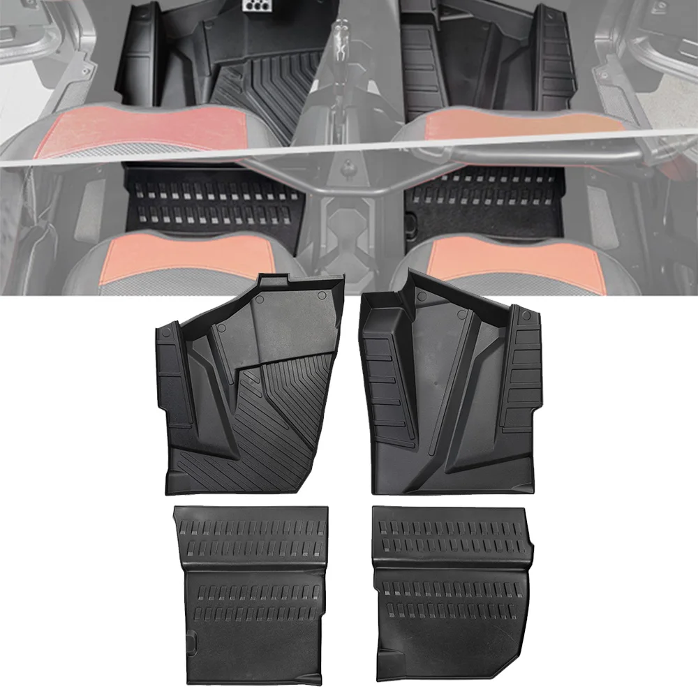 

KEMIMOTO UTV TPE Front Rear Floor Mats Liners Compatible with Polaris RZR XP 1000/RZR XP 4 1000 2024 2025+ Row Floor Mats
