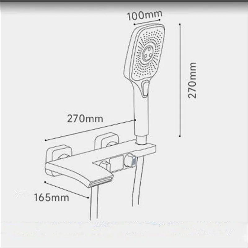 Imagem -06 - Conjunto de Chuveiro para Banheira de Parede Torneira para Banheira Preta Display Digital Cinza Torneiras Misturadoras para Banho e Chuveiro Brancas