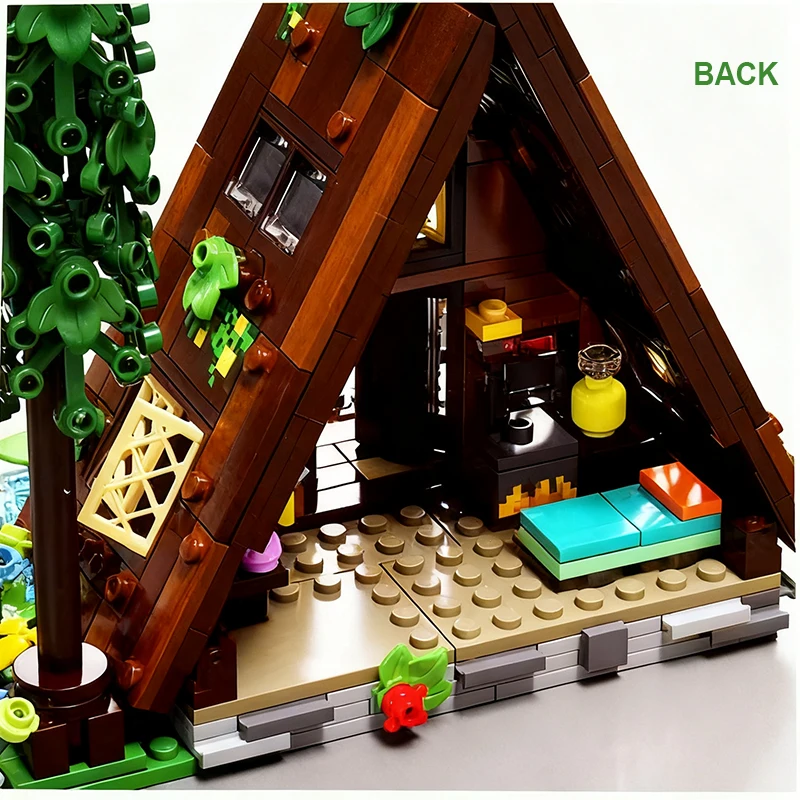 森の小屋 コテージ ツリーハウス 積み木 マイワールド ヴィレッジ 建築レンガ 自然愛好家のためのおもちゃ 大人 子供