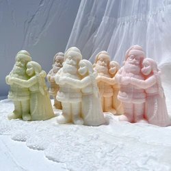 Mr. and Mrs. Santa Candle Mold Father Christmas Resin Silicone Mold Kriss Kringle Plaster Gypsum Mould For Christmas Art