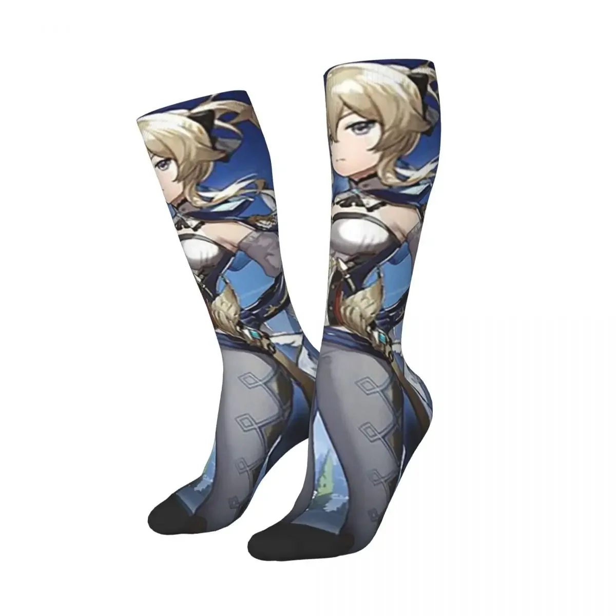 

Diluc And Jean Genshin Impact Diluc Ragnvindr Anime Socks Harajuku Stockings All Season Long Socks for Man's Woman's Gifts