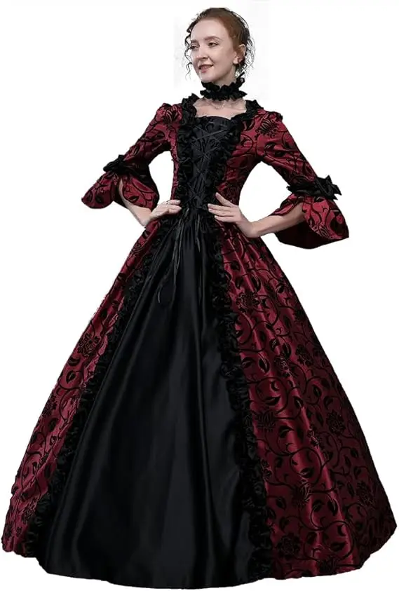 

Medieval Court Retro Dress Cosplay Outfit Victorian Gown for Women Themed Parties Cosplay Events and Stage Performances