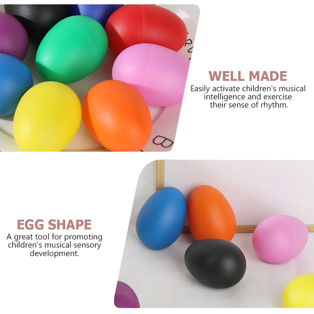 12 قطعة آلة موسيقية على شكل بيضة قرع مضحكة للتعليم المبكر بيض رمل ملون موسيقي هزازات البيض الموسيقية #4