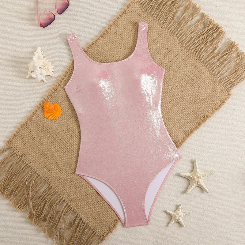 

Цельный купальник с блестящей шкалой - женский модный купальник для похудения, бикини с горячими источниками, купальный костюм, боди-монокини