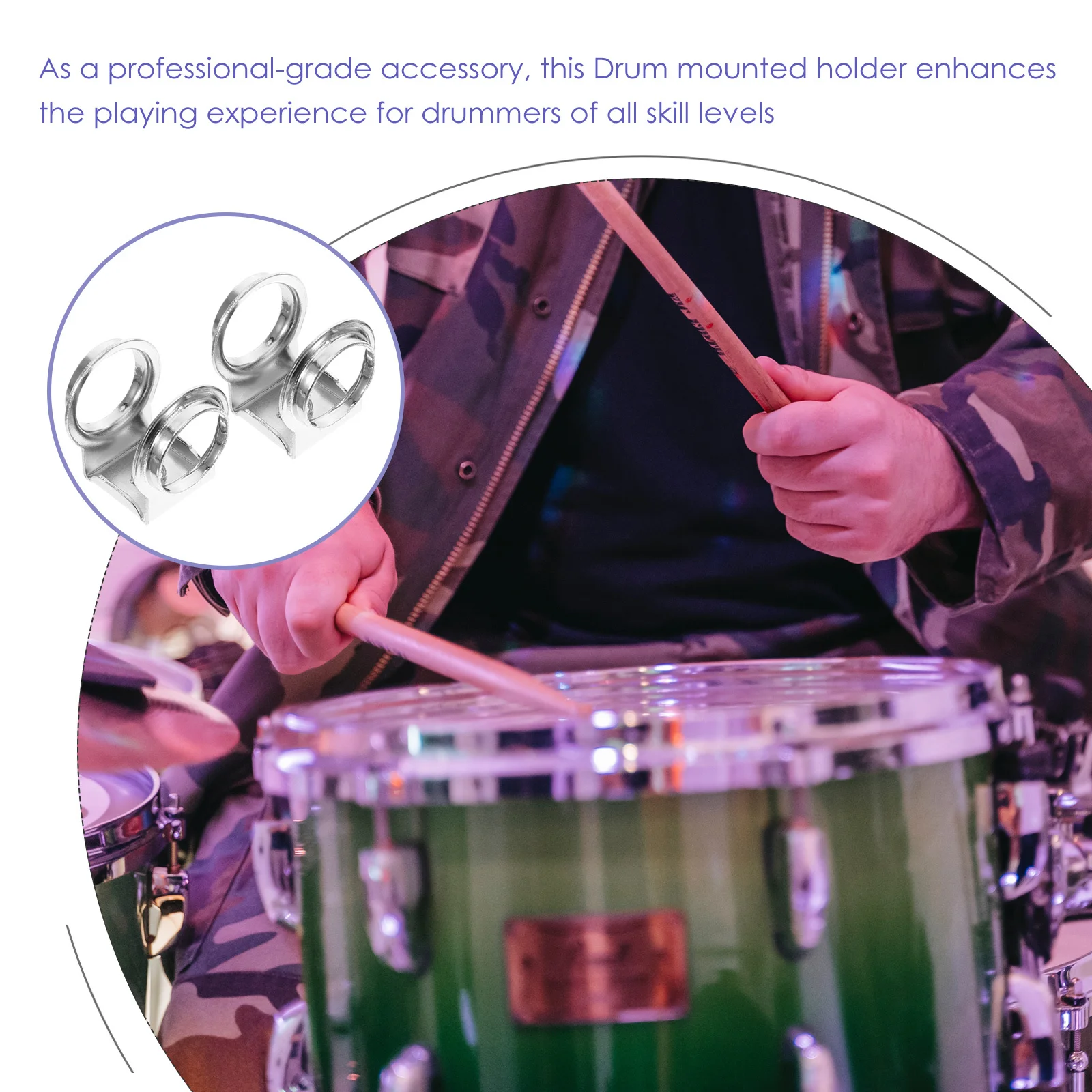 

10Pcs 22mm Drum Mounting Clamp Sturdy Construction for Reliable Use Excellent Texture and Durability Drum Set Accessory