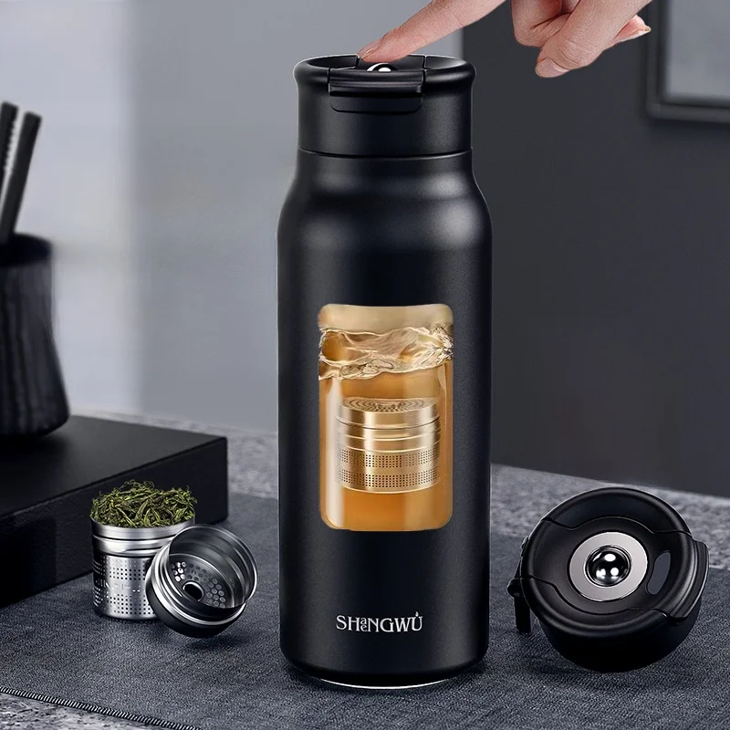 

Портативная уличная термокружка для чая с магнитным разделителем и большой емкостью, новая модель 2026 года, мужская спортивная бутылка для воды для путешествий