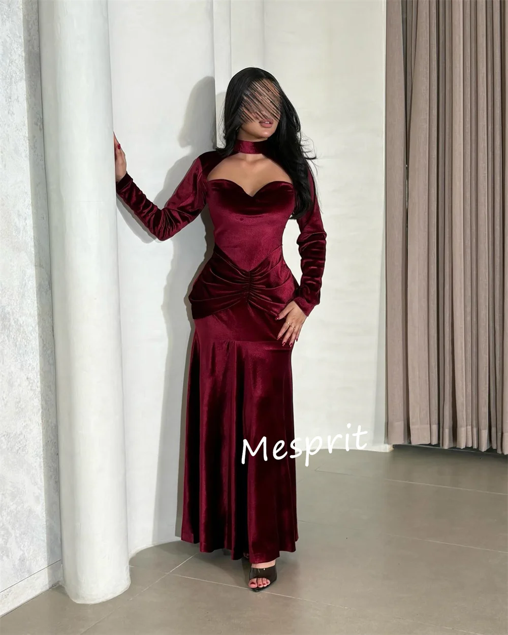 Jersey Bow Pleat Christmas Straight V-Neck Bespoke Occasion Gown Long Dresses