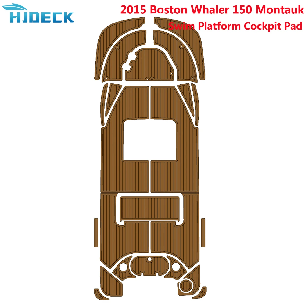 

2015 Boston Whaler 150 Montauk Swim Platform Cockpit Boat EVA Foam Teak Deck Floor Pad Mat Customizable