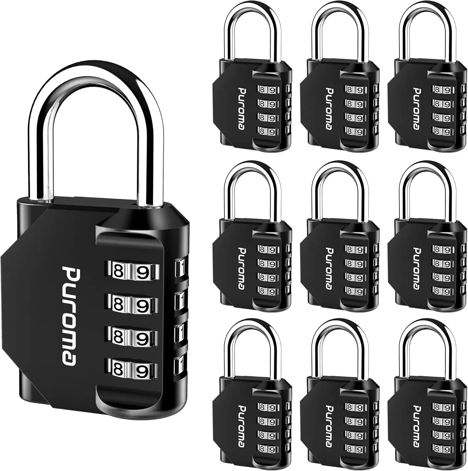 

4 Digit Combination Lock for Locker, Outdoor Waterproof Padlock for School Gym Sports Fence Gate Toolbox Storage