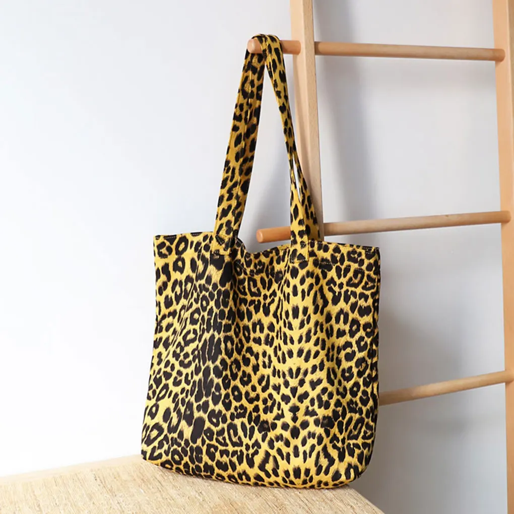 Bolsa de ombro macia com estampa leopardo para mulheres bolsa de grande capacidade bolsas de inverno quente estampa animal retrô