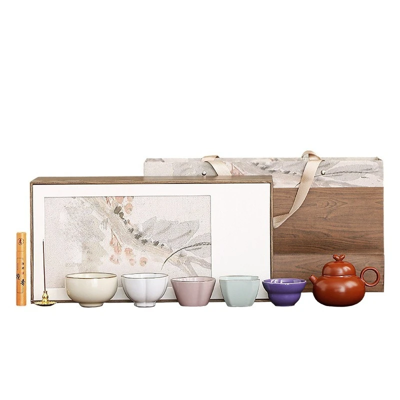 

Souvenir gift, tea set, tea cup gift box set, Christmas gift for customers, annual meeting gift for staff activities