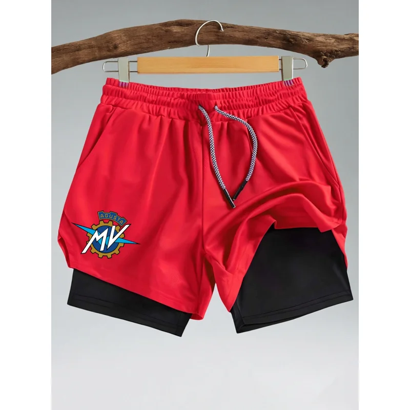 Pantalones cortos Augusta Mv Agusta para hombre, pantalones cortos deportivos para fitness, pantalones cortos ajustados informales para entrenamiento en la playa, estilo diario