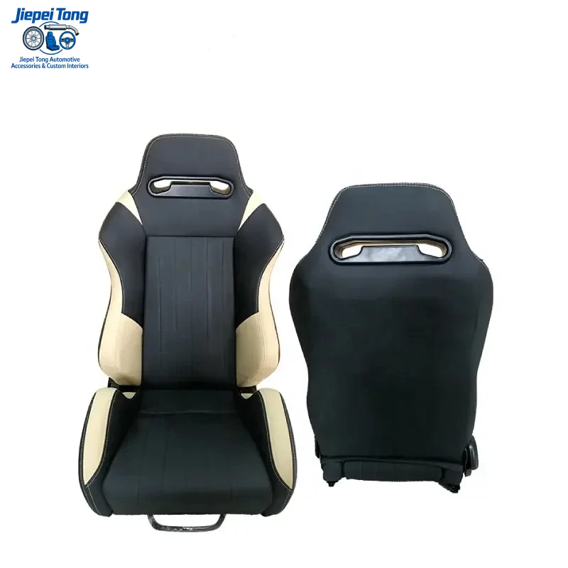 

High Black Ivory PVC Quality Adjustable Seat Racing Car
