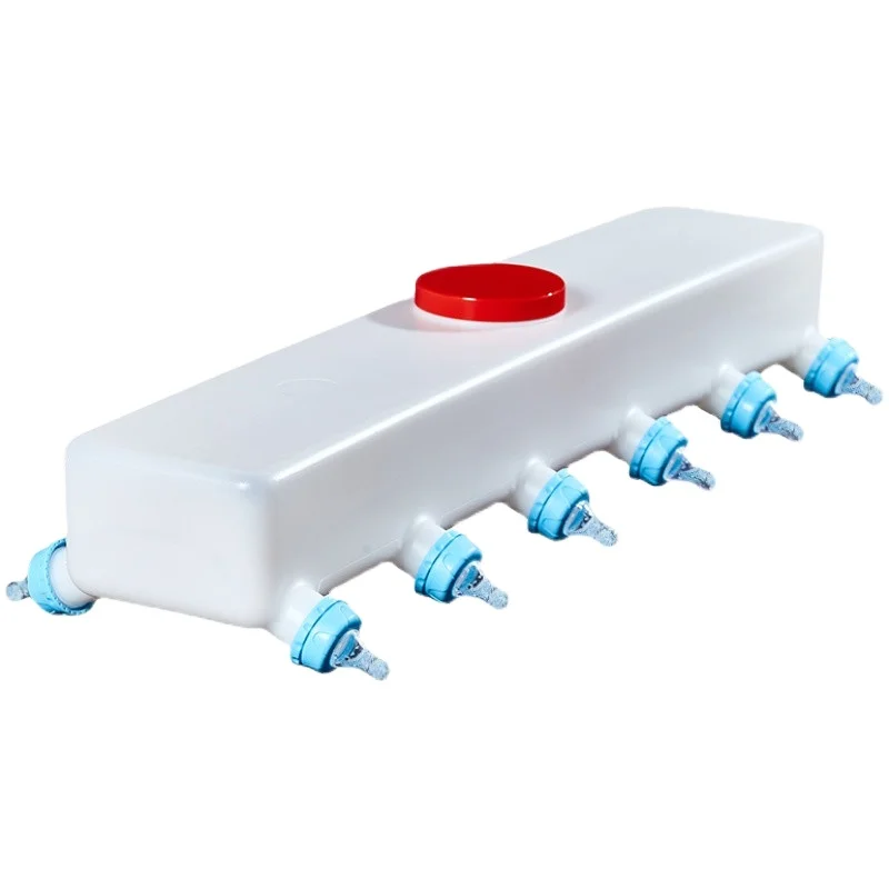 

9L 12 Holes Automatic Animal Feeders Nipple Plastic Pig Feeder Equipment for Milk Feeding for Pigs & Other Animals