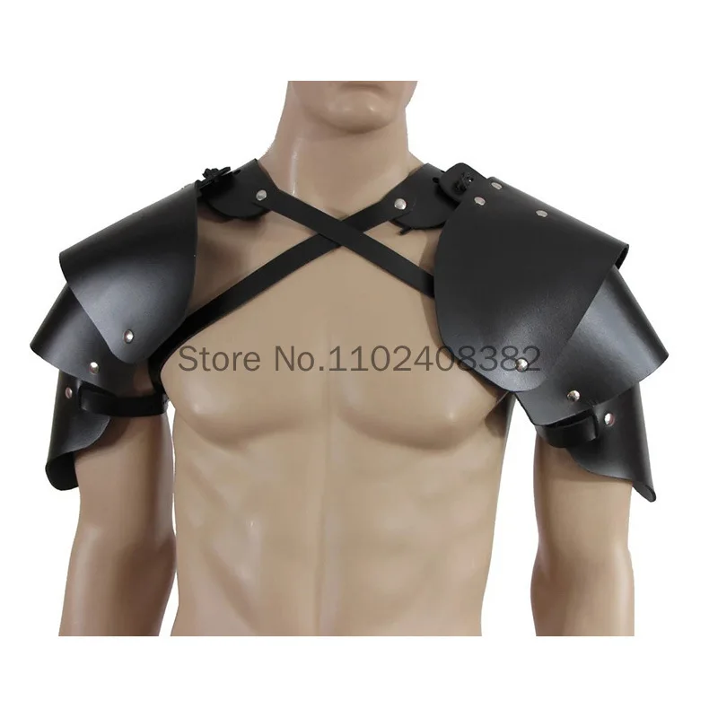 Medieval Mercenary Knight Costume Pauldrons Norse Viking Harness Larp Paladin Shoulder Armor Post Apocalyptic Gear Props For Men