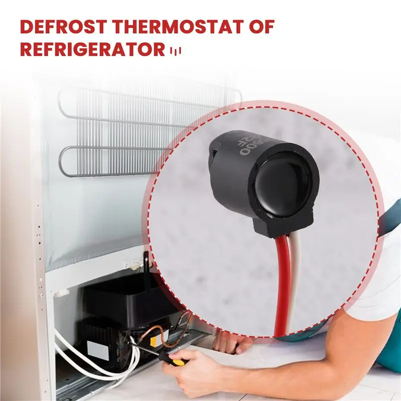 Termostato de Descongelamento Bi-Metal feelfeel 297216600 para Freezer e Refrigerador Frigidaire&Kenmore - Substituição de Termostato