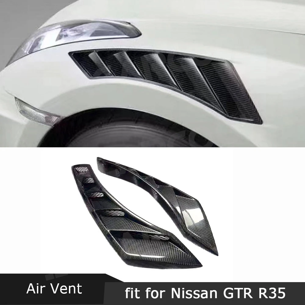 

JMCARCOOL Front Fender Air Vent Trim Spoiler Canards for Nissan GTR R35 350Z 370Z Z33 Z34 2008-2017 Side Fender Body Kits