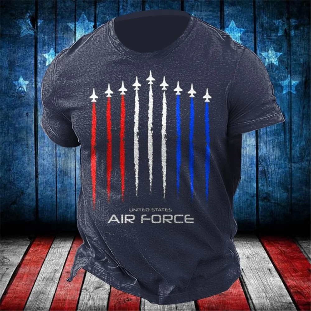 USA Short Sleeve United States Flag 3d Print Retro Summer Men's T-Shirt Daily Men's Clothing T Shirt Men Vintage Casual Top Tee