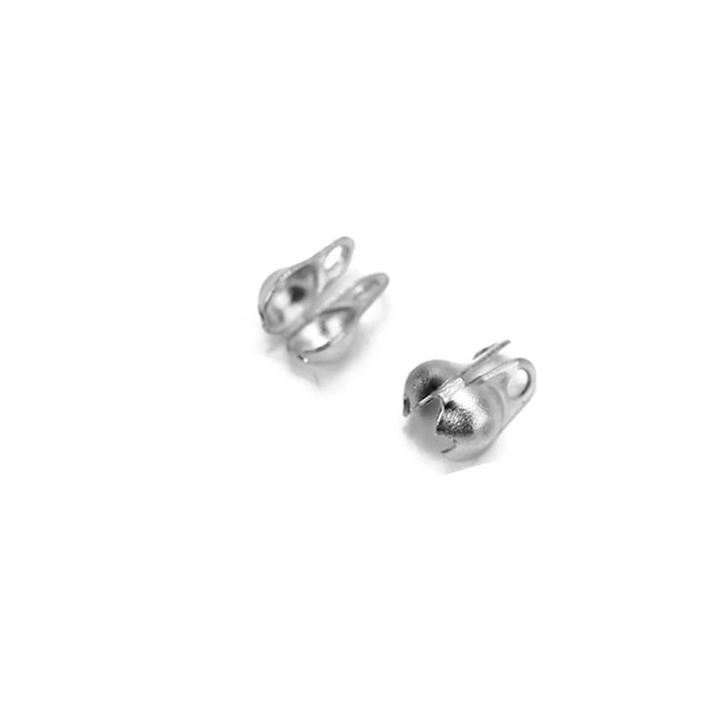 50 Stück verblassende Edelstahl-Verschlüsse, Haken, PVD-Quetschperlen, Endverbinder für Perlen, Halsketten, DIY-Schmuck, Armbandherstellung