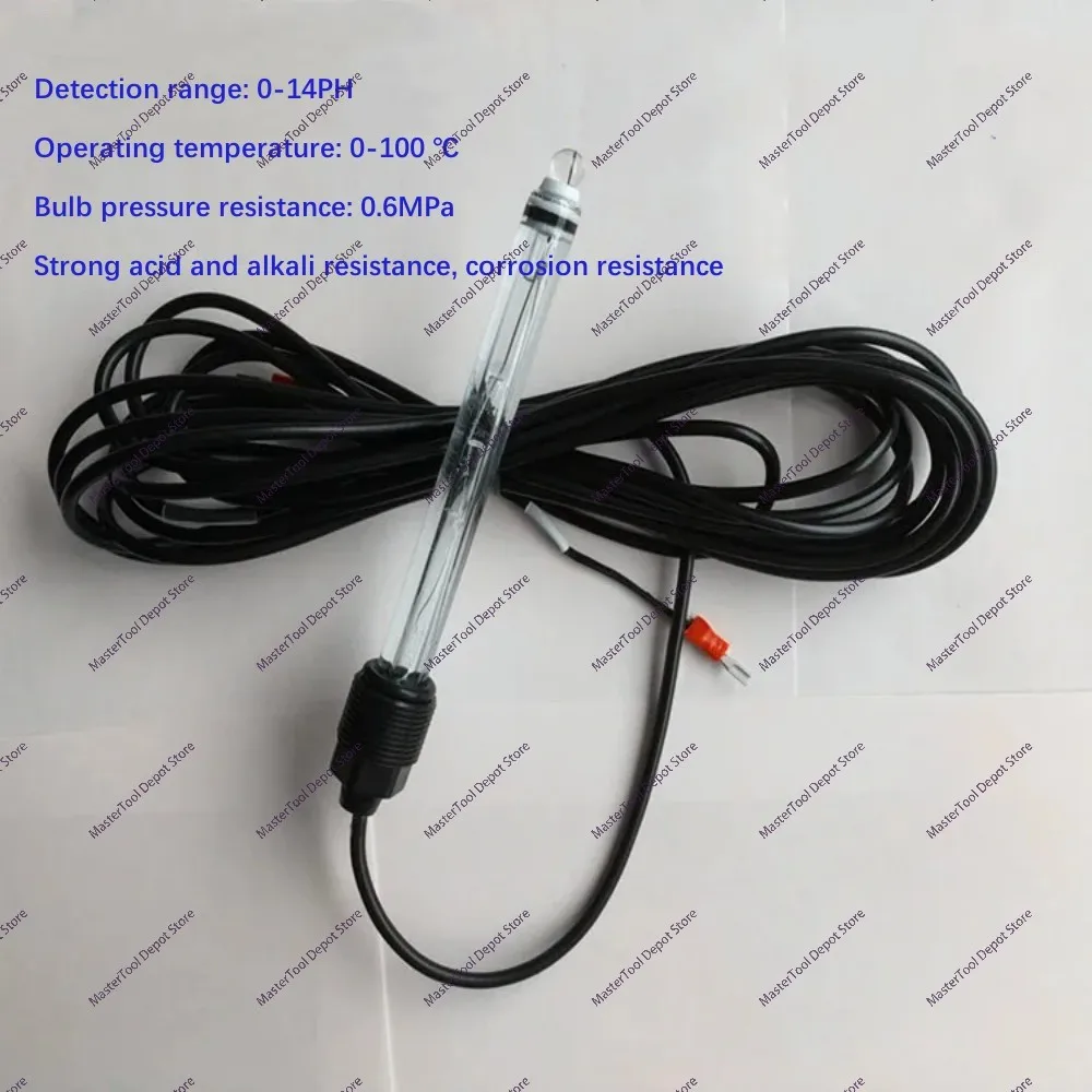 Industrial Online High Temperature PH Glass Electrode, Strong Acid and Strong Alkali PH Electrode, Corrosion-resistant PH Probe