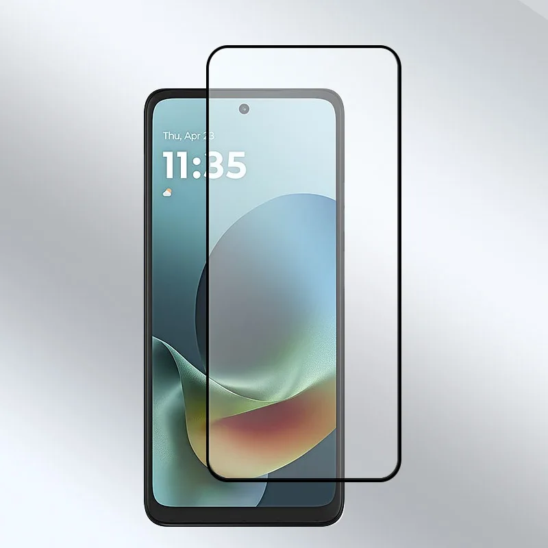 واقي شاشة من الزجاج المقسى لهاتف موتورولا موتو جي بلاي 2026 9H مضاد للخدش غراء كامل فيلم أمامي + طبقة عدسة من الألياف الناعمة #2