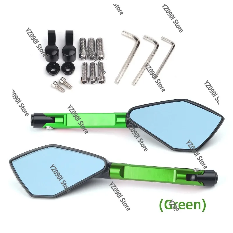 CNC Pentagonal Rearview Mirror Universal For Motorcycle Electric Scooter Modification Accessories