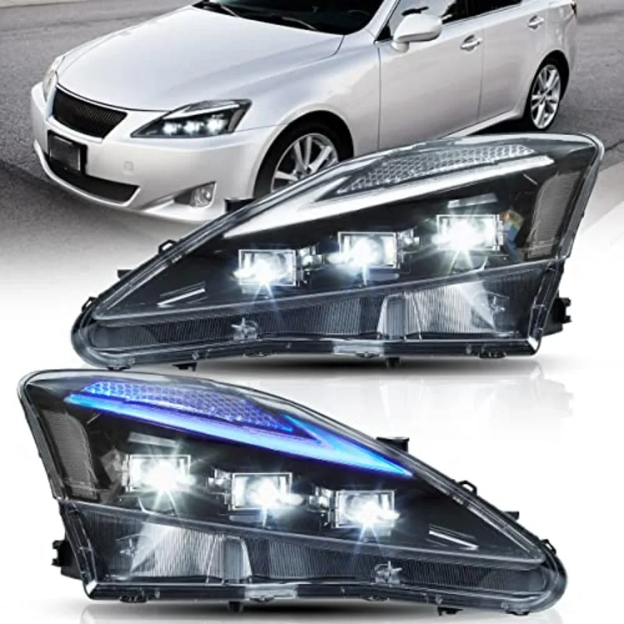 

Headlight Assembly Fit for 2006-2012 Lexus IS250 IS250C IS350 IS350C IS220d 2008-2014 ISF Plug-and-play Clear