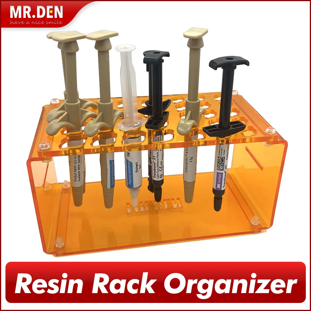 Dental Resin Placement Shelf Bonding Acrylic Organizer Tube Shelf Desktop Organizer Laboratory Shelf Dental Technician Equipment