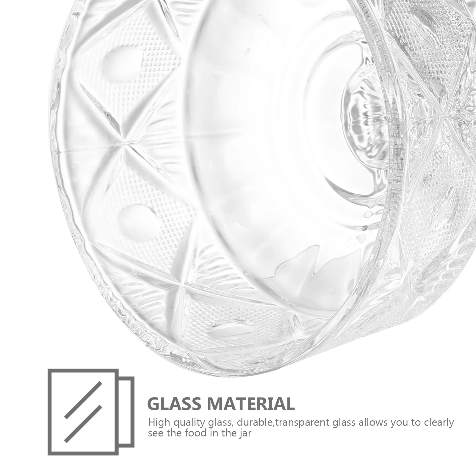 

1Pcs Clear Glass Jar Candy Storage Jar with Lid Perfect for Candies Snacks Jewelry Organizer Home Kitchen Pantry Use