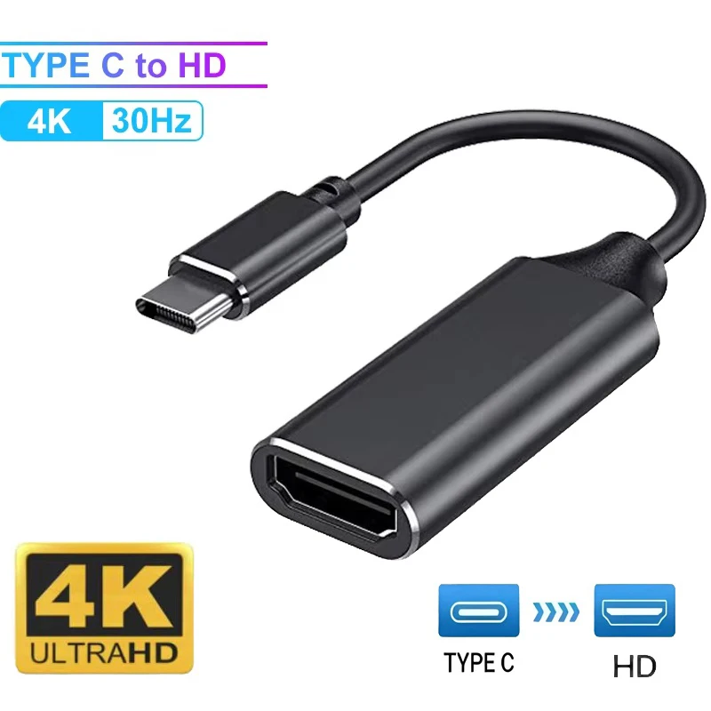 USB C to HD Cable Type C to HDTV Adapter USB 3.1 4K Converter for PC Laptop MacBook Air Samsung Xiaomi Huawei Phone