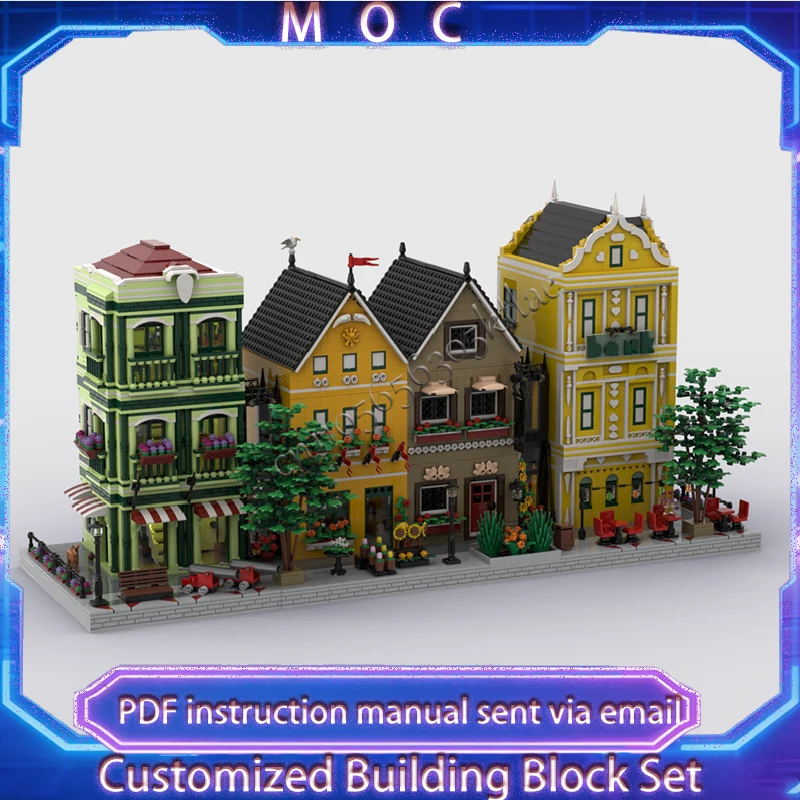 

10470 PCS Medieval Architecture Customize Handelskade Curacao World Heritage MOC Building Block Model Children Toy Birthday Gift
