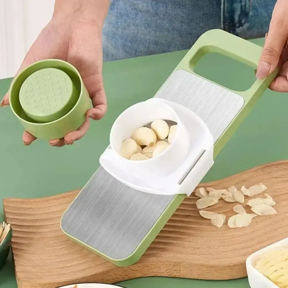 Stainless Steel Kitchen Manual Vegetable Slicer Shredder Cutter - Potato Garlic Carrot Grater Chopper for Easy Food Preparation