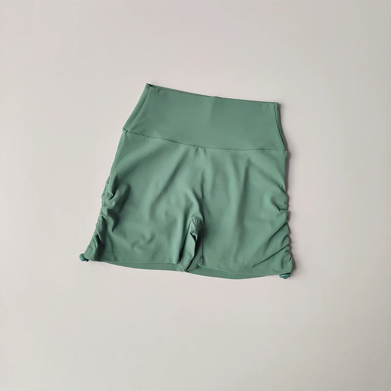 Hüftstraffende Fitness-Shorts für Frauen mit Erhöhter Hüfte, Hoher Taille, Bauchkontrolle, für Outdoor-Läufe, Dreipunkt-Yoga-Hotpants – Detail 5
