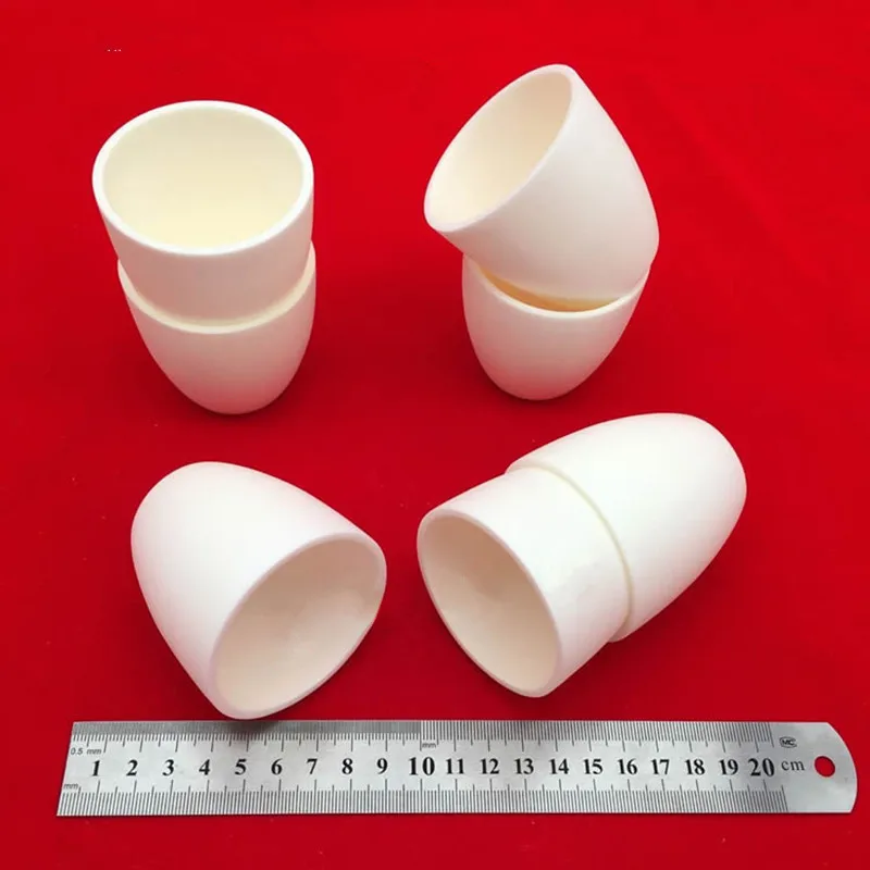 50ml 70ml 100ml Alumina Crucible 99% Purity Al2O3 Arc-shaped Common Type Alumina/Corundum Ceramic Smelting Crucible