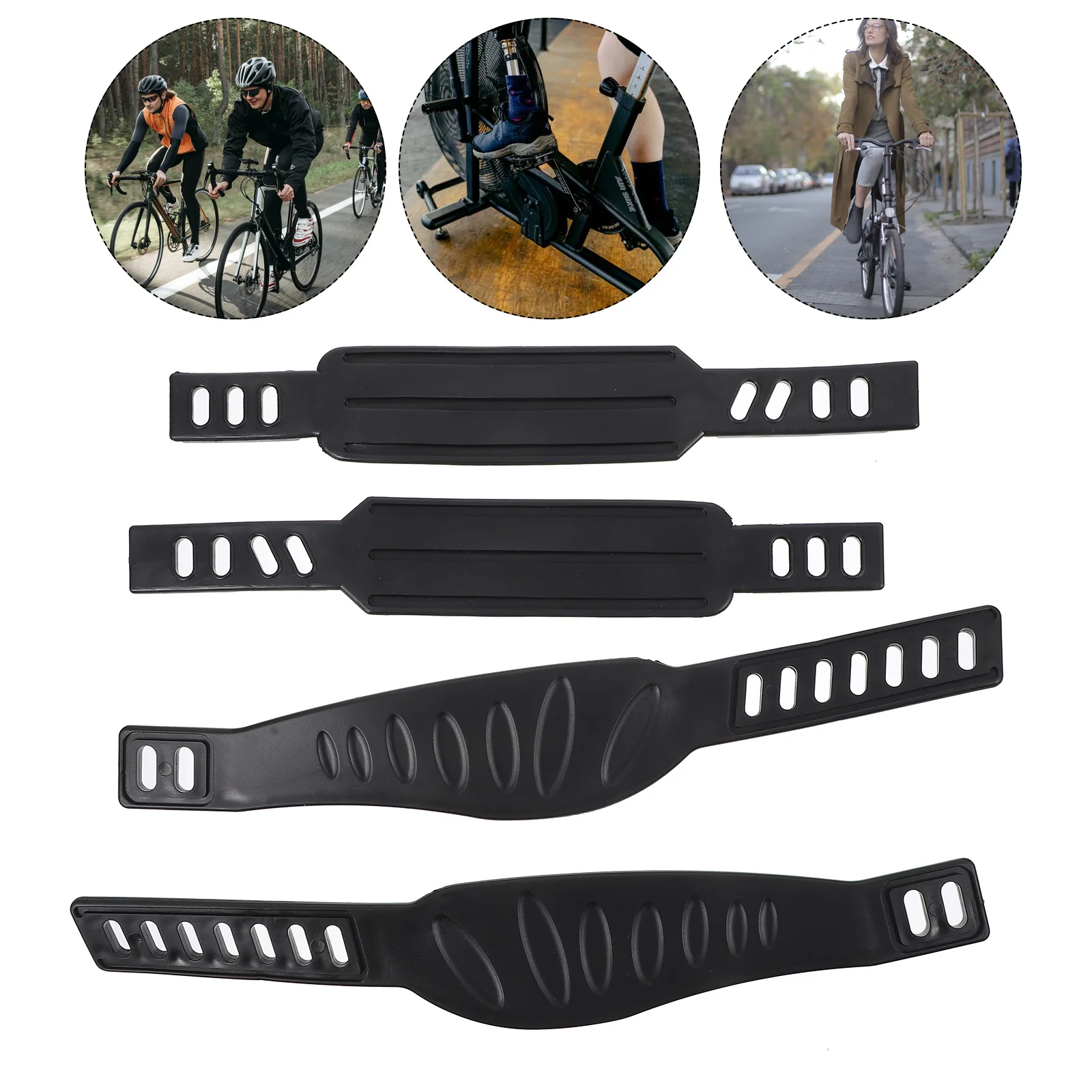 

2Pairs Adjustable Pedal Straps for Indoor Cycling Exercise Bike Fix Bands Lightweight Gym Fitness Equipment Exercise Bike Straps