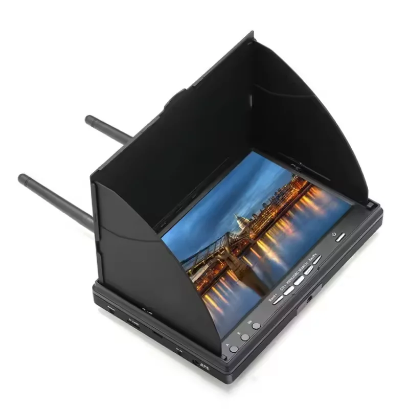 LCD5802D 7- 5.8G 40CH FPV Monitor Multicopters 800x480 W/ DVR Build-in Battery 5802 5802D 5.8G 40CH 7 Inch Accessory Drones